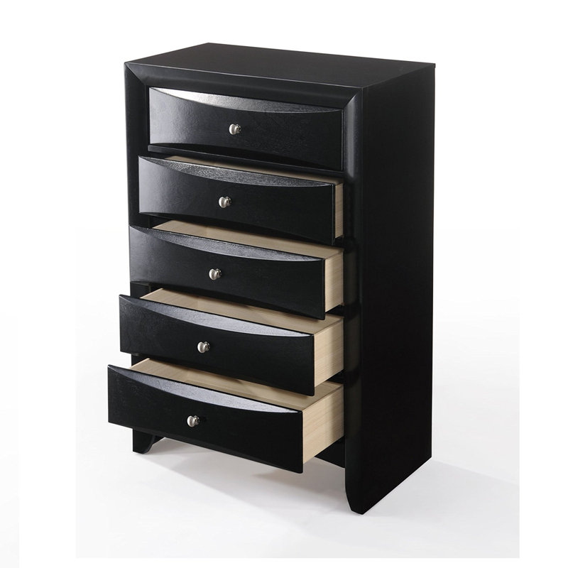 Houchins 5-Drawer Chest, Black 1