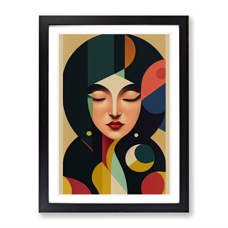 Woman Surrealism - Wall Art, 64cm H x 46cm W x 2cm D, Walnut