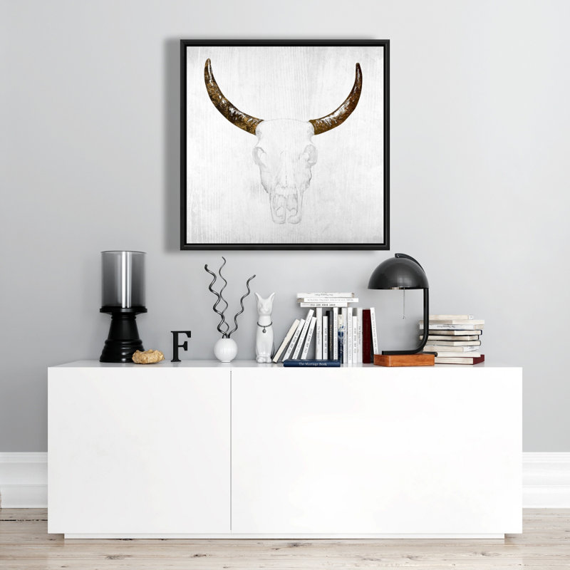 «Bull Skull with Brown Horns»