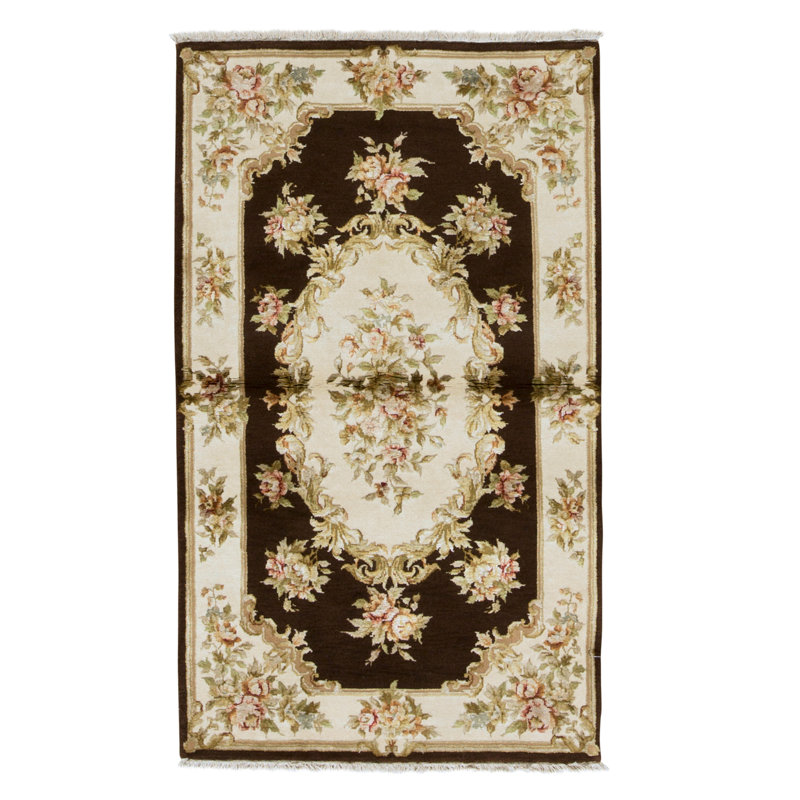 Handmade Silk and Wool Area Rug