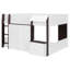 Lit mezzanine avec maisonnette et rangement, lit en bois moderne-59647069
