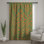 Rideaux orange et vert damas