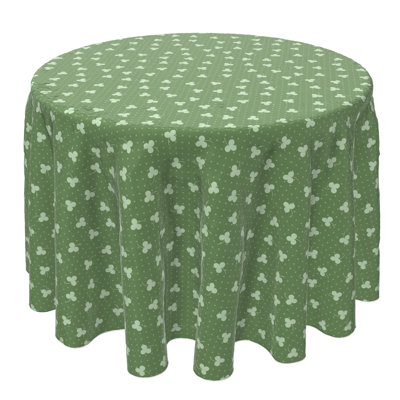 Florvil Round Geometric Cotton Twill Tablecloth