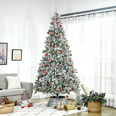 Artificial Christmas Tree, Pine Hinged Xmas Tree with 1939 Realistic Branches