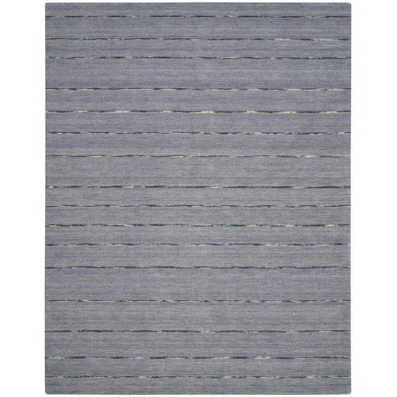 Solid Colour Hand Woven Area Rug, Rectangle 8' x 10'