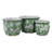 Decorative Flower Pots for Home and Garden – Indoor Planter and Outdoor Planters with Glazed Ceramic Finish and Floral Pattern – Stylish Planters for Porch or Patio – Set of 3, 12", Green