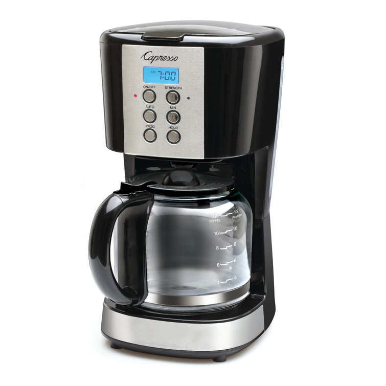 Capresso 5-Cup Mini Drip Coffee Maker, Black and Stainless Steel