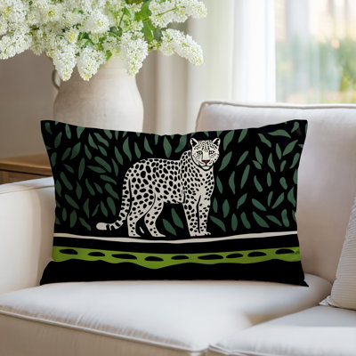 Oreiller rectangulaire réversible intérieur / extérieur Hota Leopard