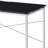 Black & Chrome Finish Vanity Desk