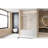 Frameless Single Sliding Shower Door  56-60 "W, 1/4 "(6 Mm) Clear Tempered Glass, Explosion Proof Film, Stainless Steel Handle Square Tube Track-118574640