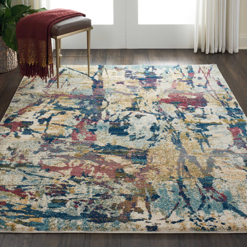 Prewett Abstract Indoor Rug, Rectangle 5'3" x 7'3"