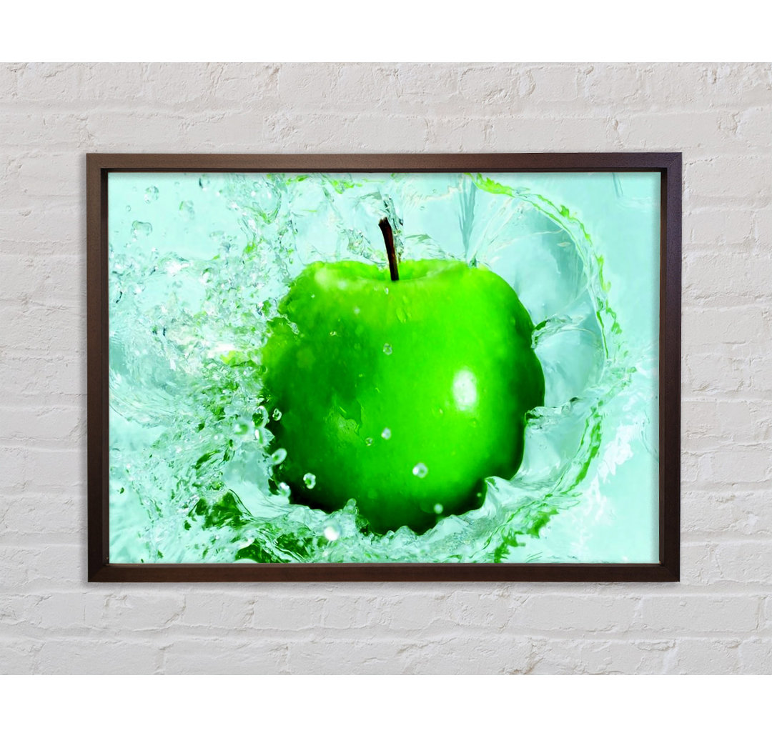 Apple Splash - Einzelner Bilderrahmen Kunstdrucke auf Leinwand