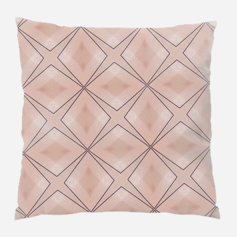 Geometric Microsuede Reversible Throw Pillow