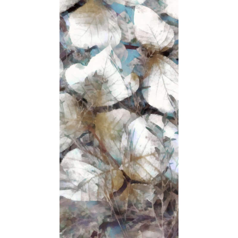 Neutral Summer Leaves IV by Alonzo Saunders - Wrapped Canvas Painting, 76cm H x 76cm W