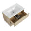 Meuble-lavabo mural 30 po avec lavabo en céramique-580707064