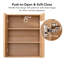 Armoire murale moderne à 2 portes avec lattes Modern, armoire à pharmacie flottante de 0,6 po d'épaisseur avec tablettes réglables, rangement au-dessus de la toilette pour salle de lavage, chêne naturel