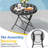 Folded Glass Round Outdoor Side Table-860741548-860741550