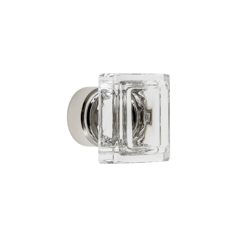 Carré Square Cabinet Knob, Polished Nickel