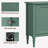 Collynns 47" Accent Cabinet With 2 Doors & 3 Drawers, Green-32546462
