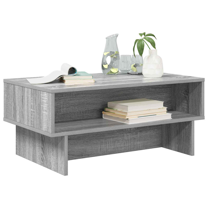 Coffee Table with Storage, 35cm. H x 80cm. L x 46cm. W, Grey Sonoma