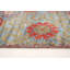 Tapis unique en laine noué à la main nouvel âge de 8 pi x 10 pi rouge foncé / turquoise / crème Antoni