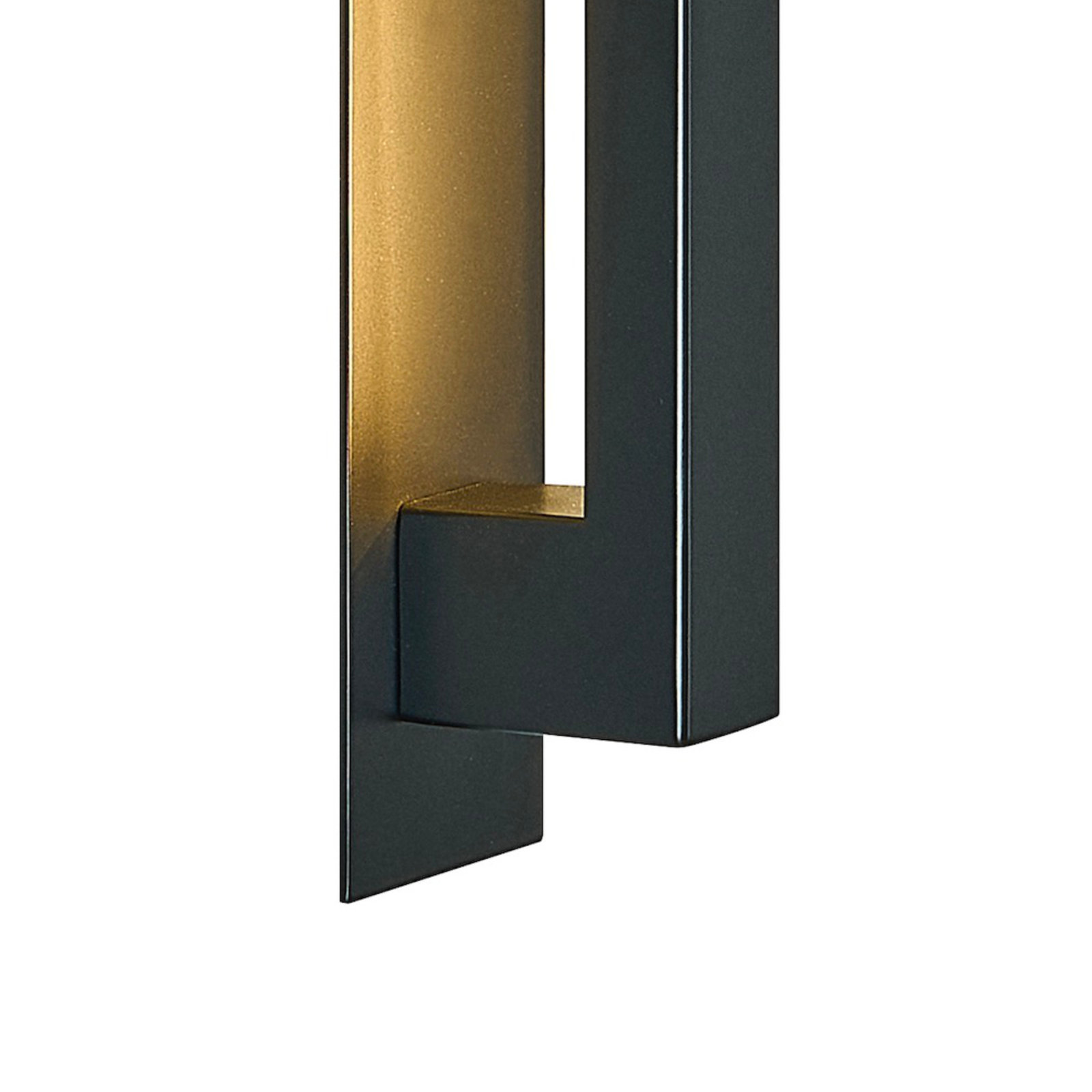Gela Outdoor LED Wall Light, Matte Black, 36" H