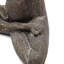 Figurine grenouille de yoga 11,5 x 6,5 x 15 po en magnastose brune avec accents dorés