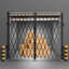 Double-Folding Metal Security Gate