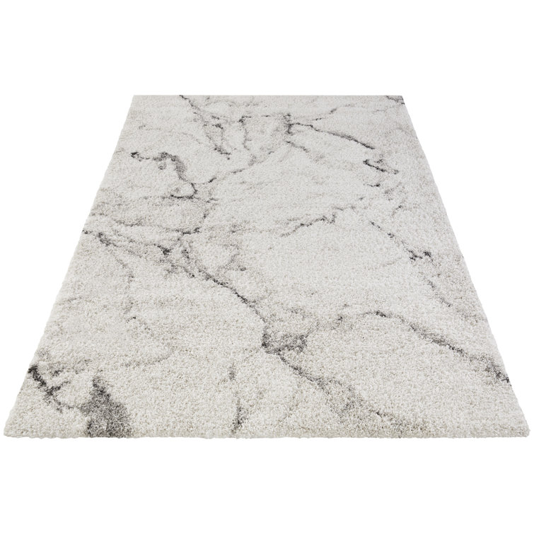 Mayrin Shaggy Cream/Grey Rug