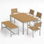 Travira Outdoor 6 - Piece Dining Set-1929543599-1929543598