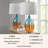 Set Of 2 Modern Table Lamps With Ombre Crackled Glass Base, Tapered Drum Shade, And Rotary On/Off Switch, Perfect For Bedside Or Study Lighting