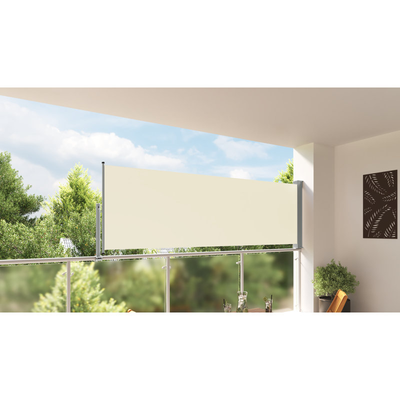 vidaXL Side Awning 100% polyester iron steel, 39.37" H x 118.11" W, Discontinued