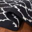 Rodgers Hand Woven Flat Weave Wool/Cotton Geometric Rug in Ivory/Black-1809902017