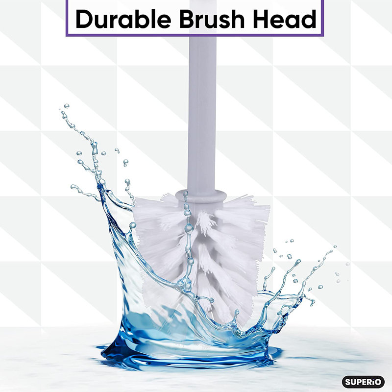 Brosse de toilette nervurée 15 po, Brun