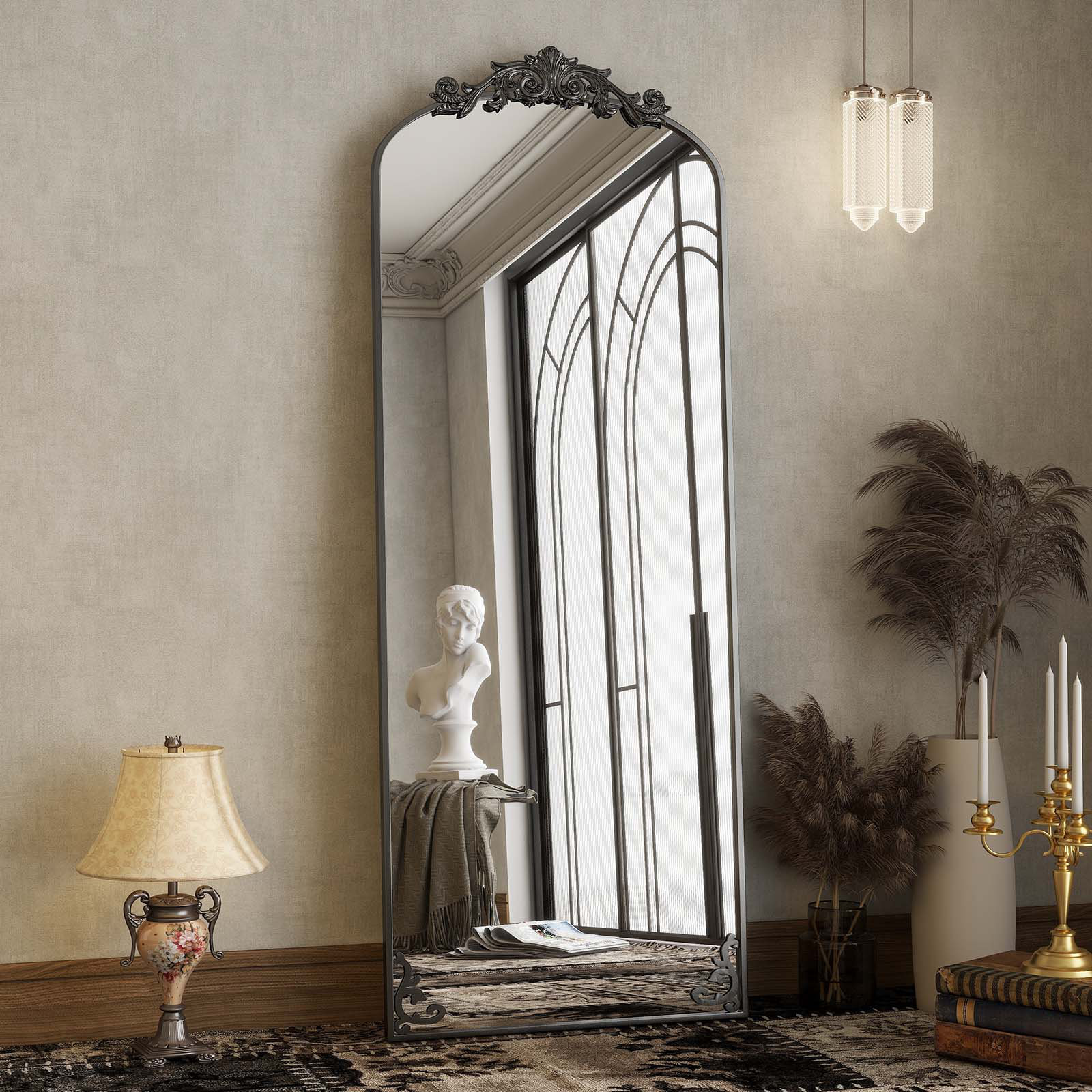 House of Hampton Jovitah Mirror - Wayfair, black