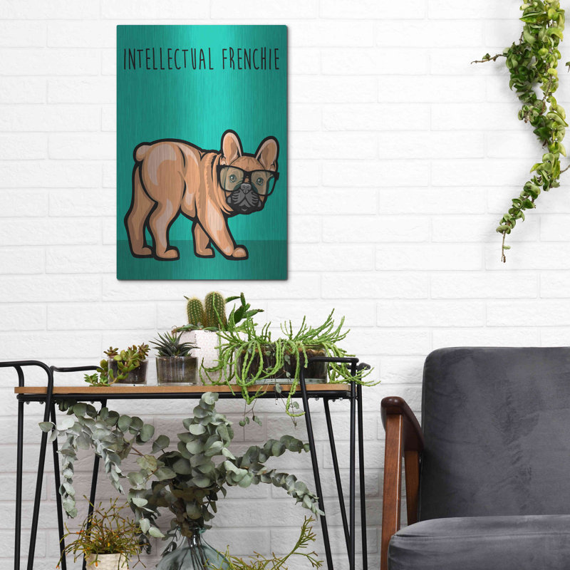 «Intellectual Frenchie» par Debbie Gray, H 16 po x l 12 po