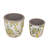 S/2 Matching Ceramic Planters With Lemon Motif