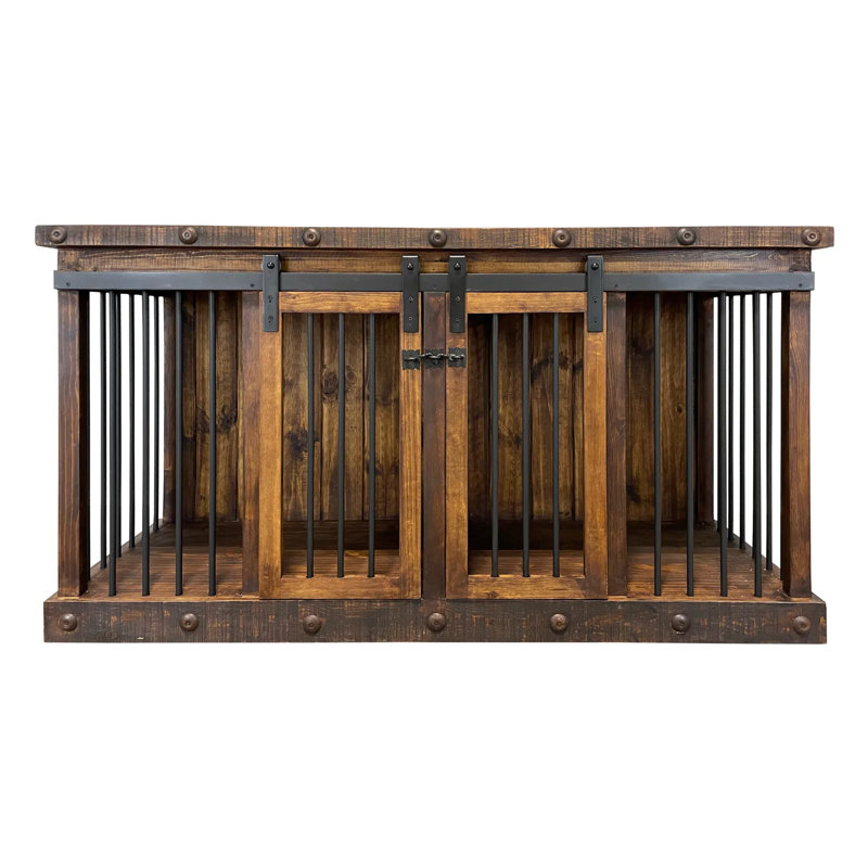 Niche pour chien en bois brun foncé Cocar