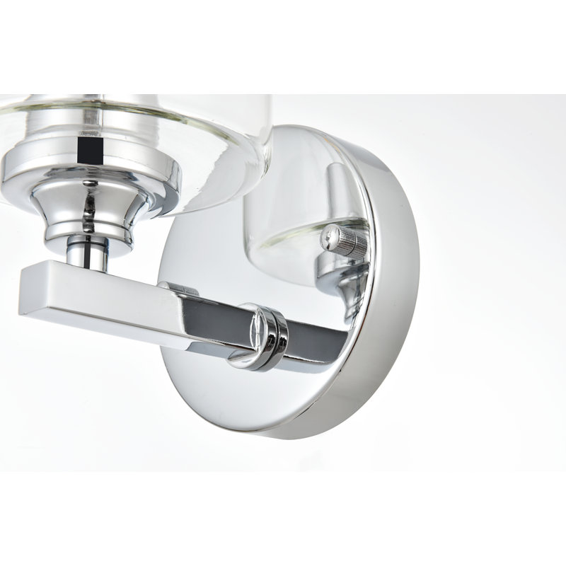 Corine Dimmable Vanity Light, Chrome, 1 Light, 10" H x 5" W x 5" D