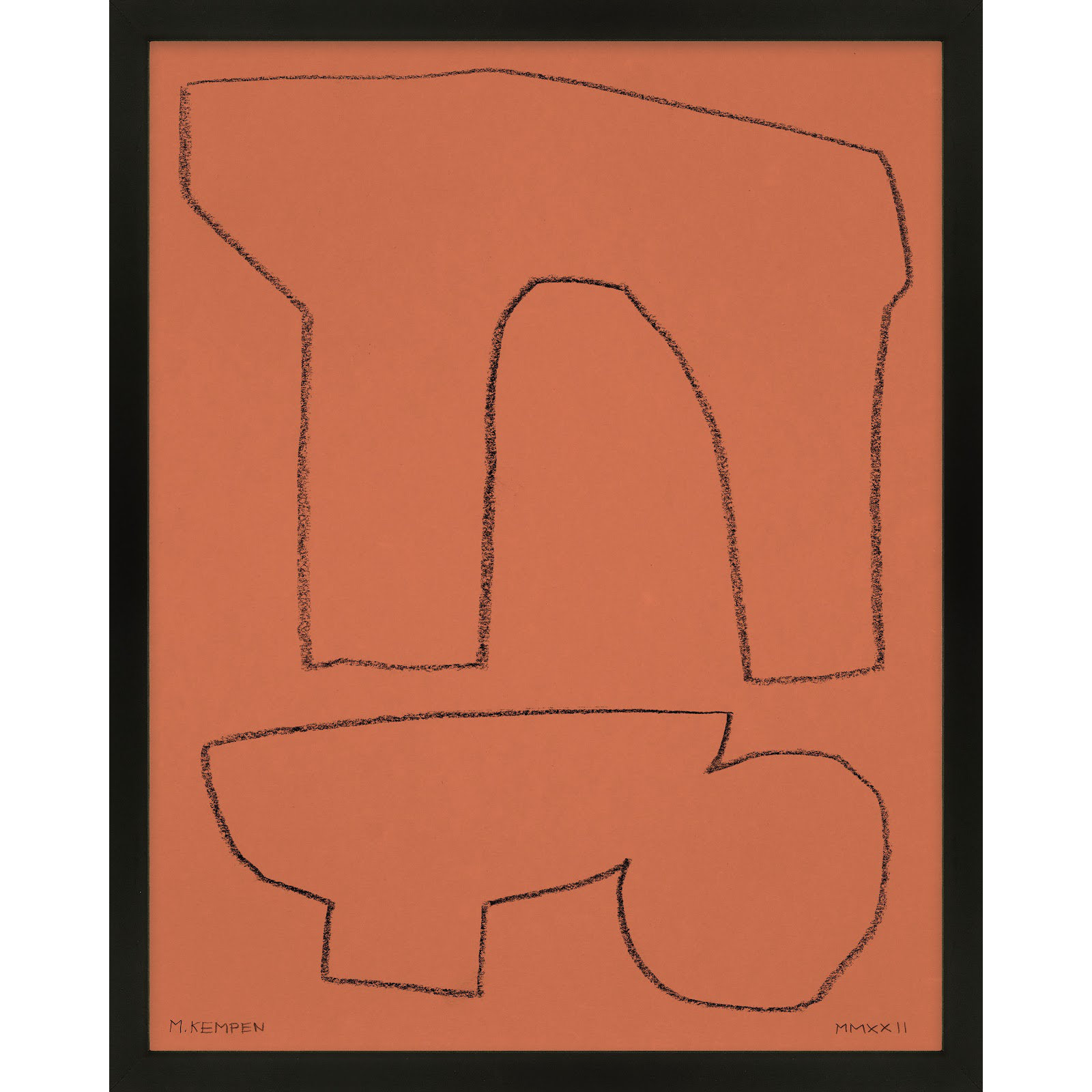 Earth 1 by Michael Kempen, Black Framed, 20" W x 25" H