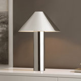 Cheri 20.5 Inch Chrome/White Metal Table Lamp