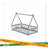 Tent-Shaped Floor Bed,Teepee Bed With Guardrails,Slats-1883282463