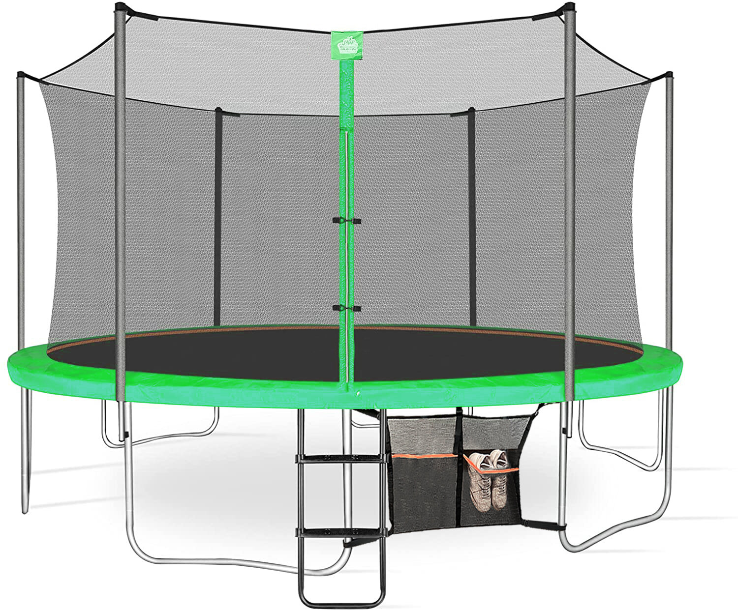 Jump Tastic 14' Round Backyard Trampoline With Safety Enclosure 