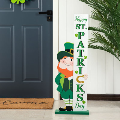 Décoration de porche 36 "H St. Patrick's Leprechaun