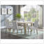 1pièce table de salle à manger en pierre de marbre blanc véritable en bois massif de style contemporain en bois massif