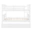 Lit superposé double au-dessus de double avec tiroirs, échelle, cadre de lit en bois convertible pour chambre d'amis, blanc