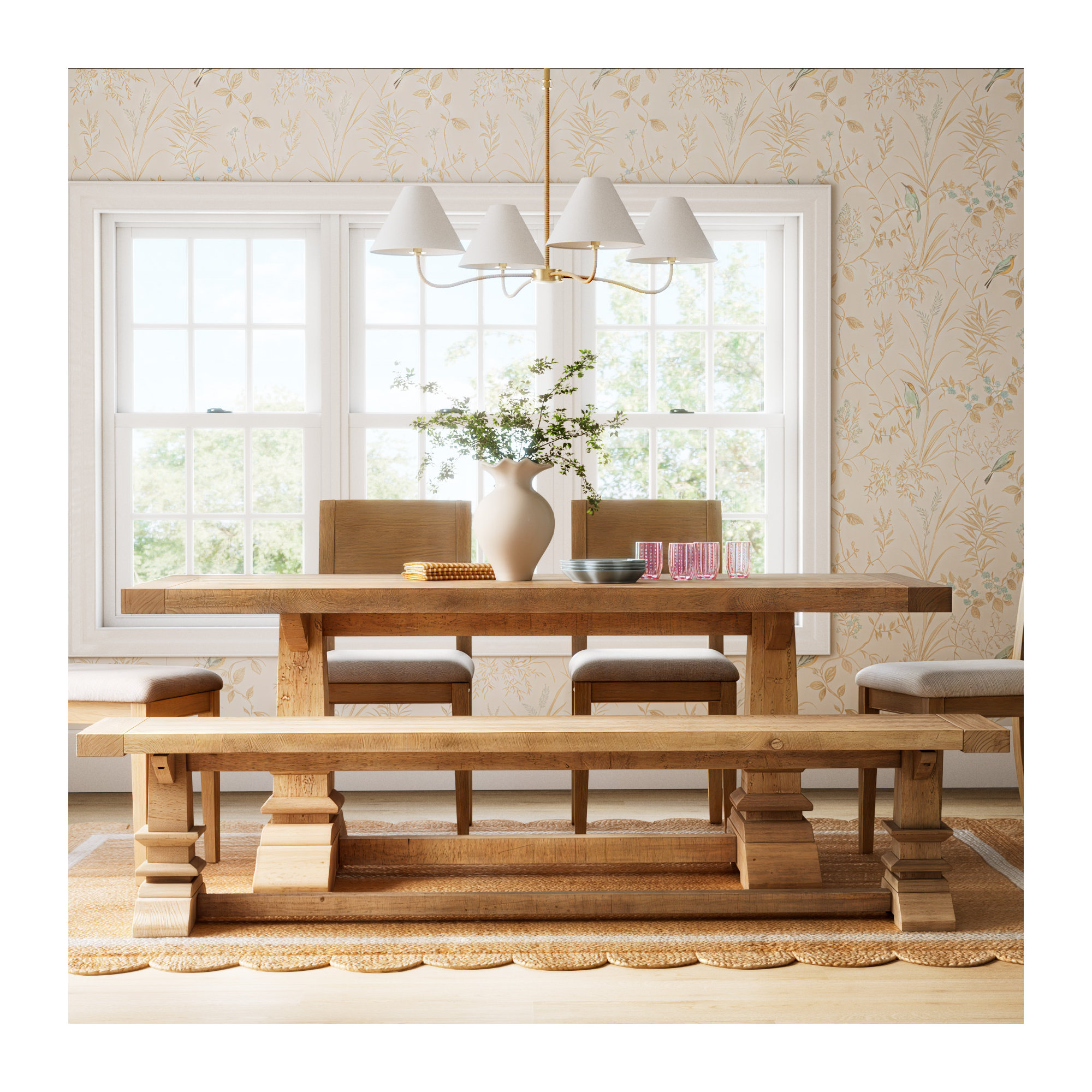 Inaki Jute/Sisal Area Rug, Rectangle 5' x 8'