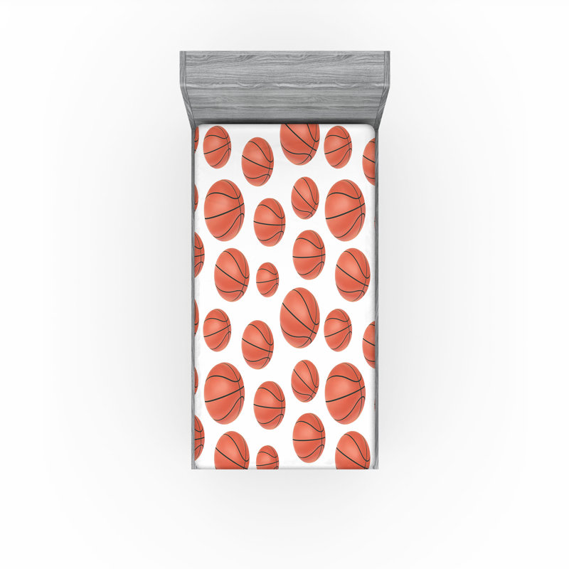 Ensemble de 2 drap-housse de basketball Ambesonne, Drap-housse de taille simple