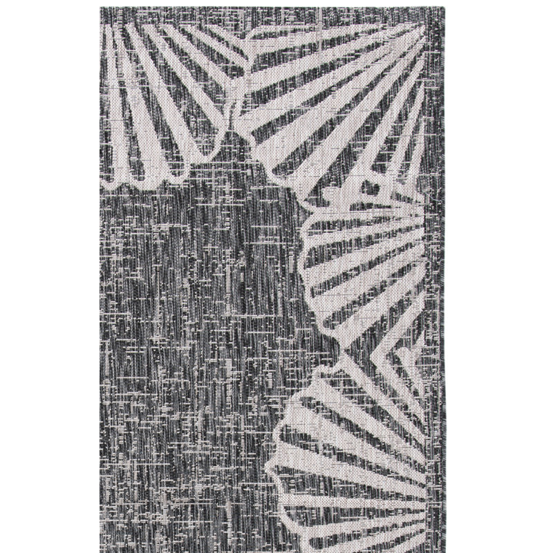 Tapis intérieur / extérieur noir Weatherby, 5 pi 3 po x 7 pi x 6 po