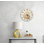 Horloge murale en verre trempé, impression de feuille de squelette botanique - grand art minimaliste de la nature pour le salon, cadeau de pendaison de crémaillère Zen Home Decor